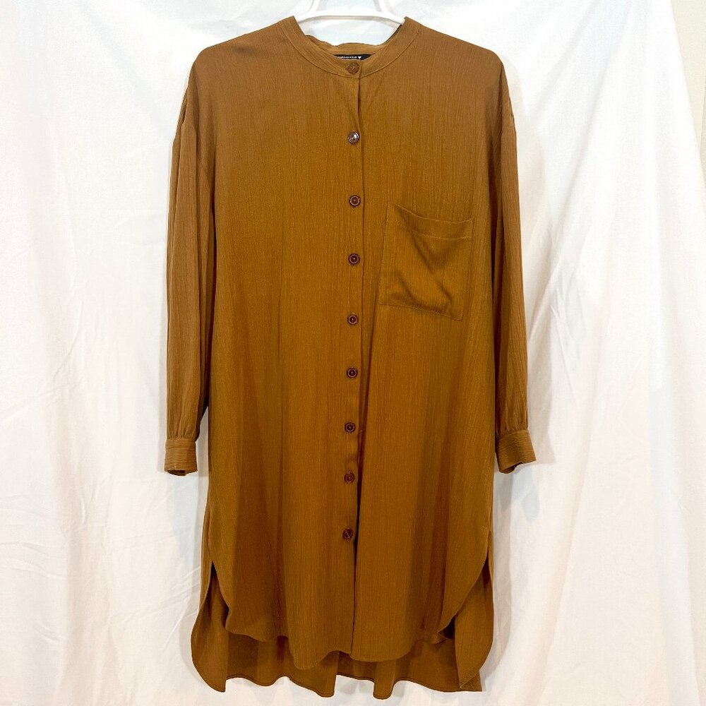 Zara Simple Brown Shirt Dress S/M